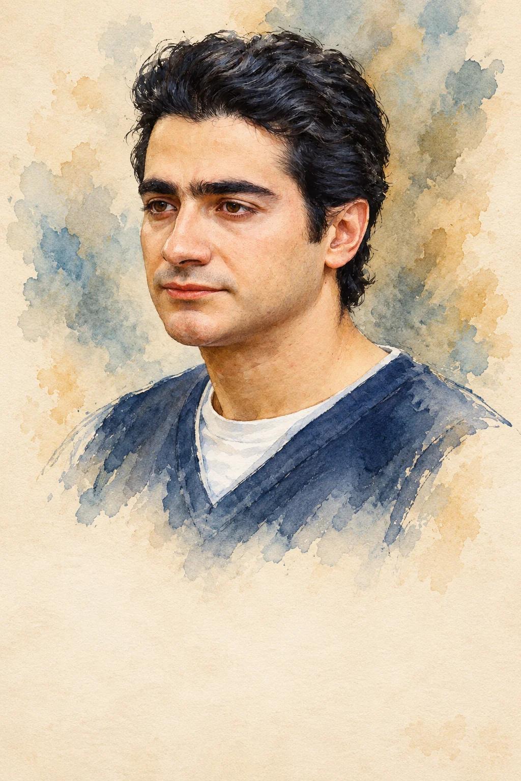 پرترهٔ آبرنگی همایون شجریان